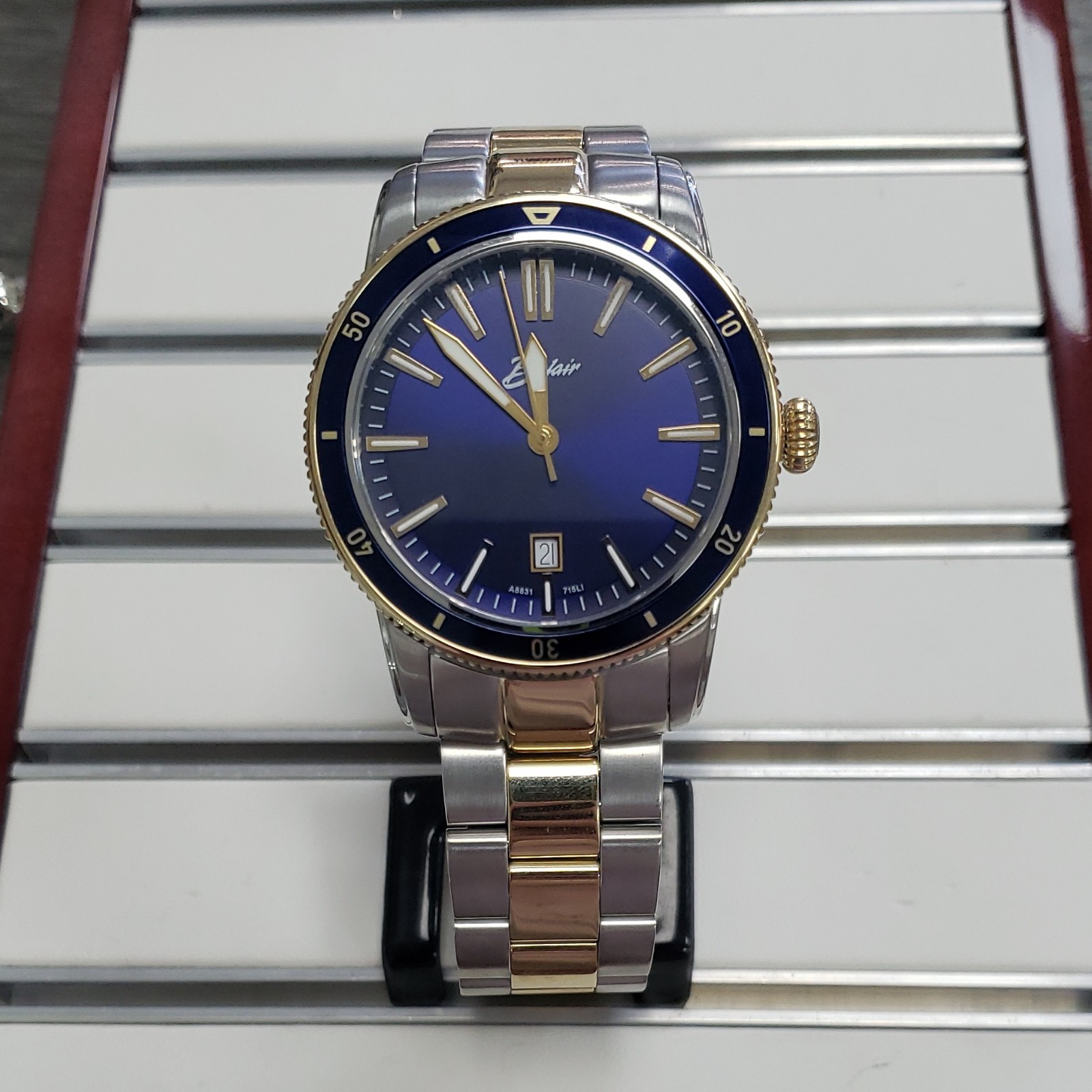 Belair Men’s Quartz Wristwatch Blue Dial