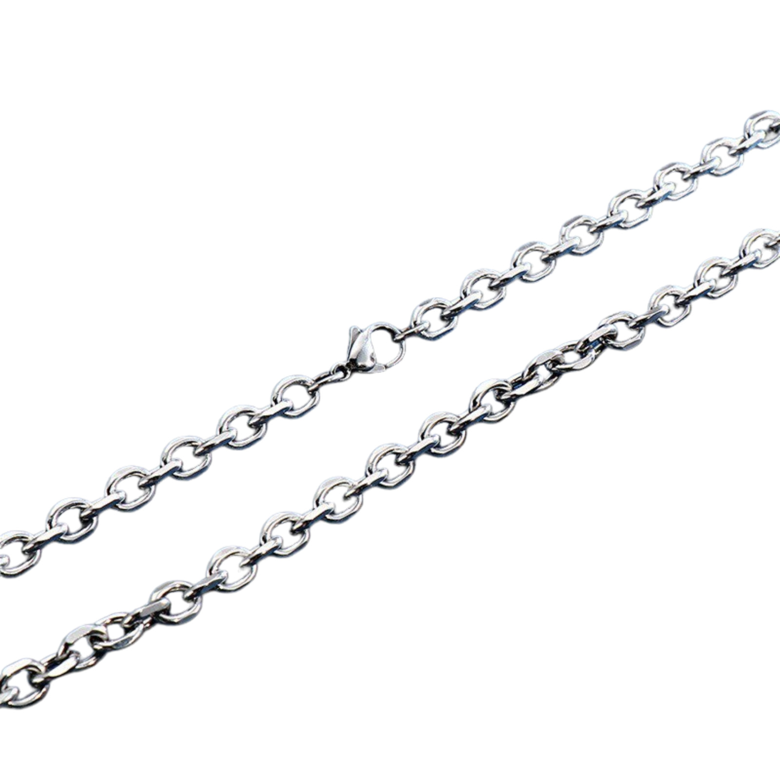Stainless Steel Silver Cable Rolo Link Chain Necklace Men Women 1.5mm-8mm 7-38″