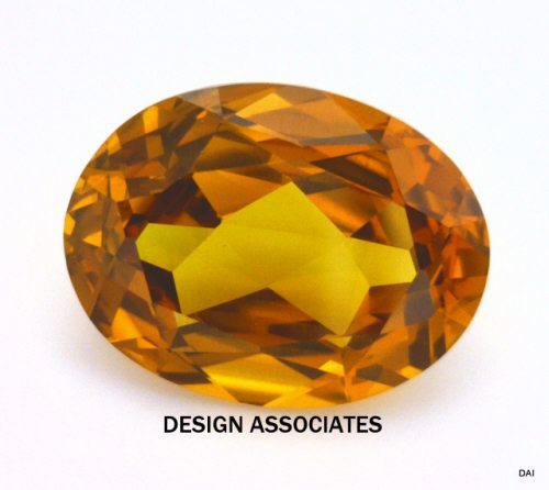 LAB CREATED GOLDEN SAPPHIRE 16X14 MM OVAL CUT AAA