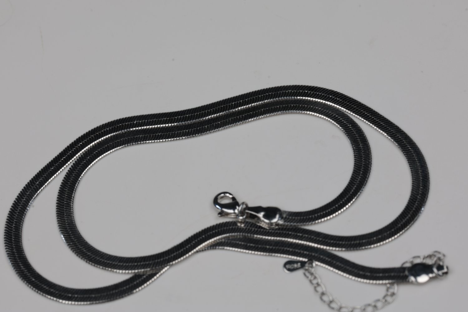 Sterling Silver Herringbone Snake Chain Necklace 925 Flat 16-18″ 10g