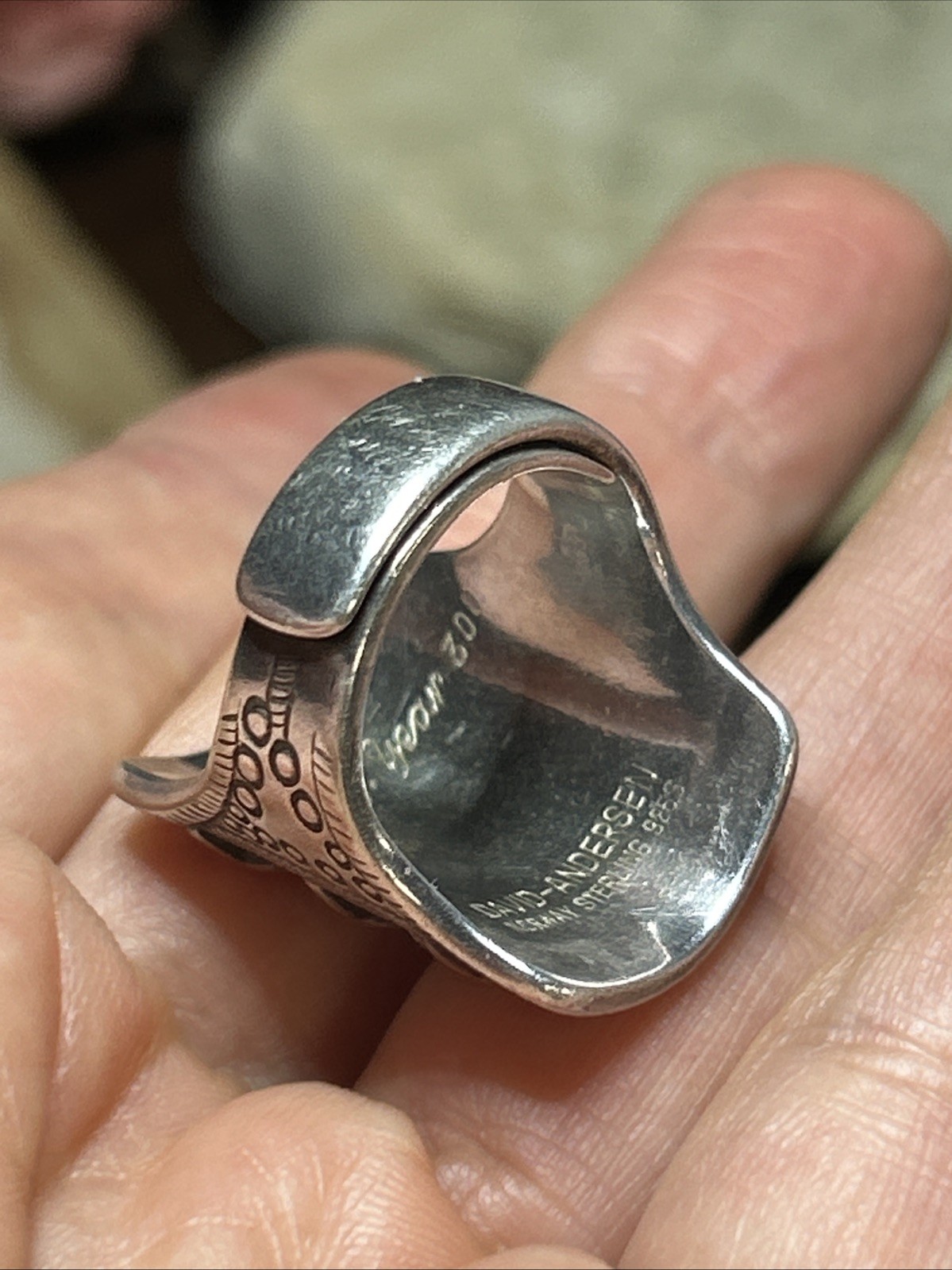 56. David Andersen 925 Viking Replica Copy Orig.Year 300 Saga Ring Adj, 14.9g