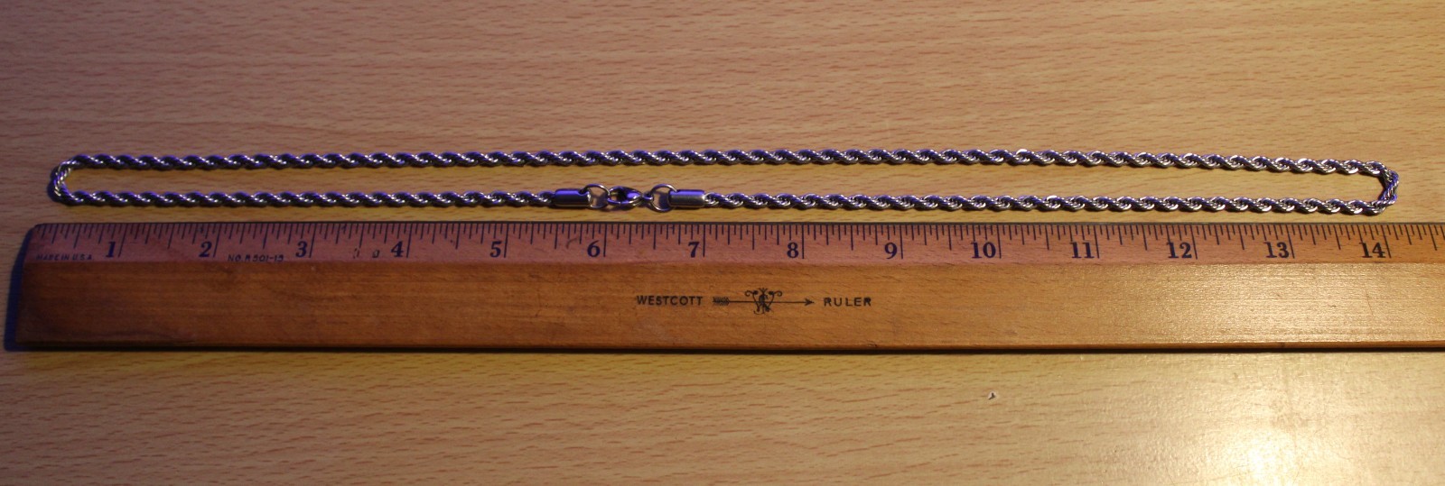New Solid Stainless Steel 28.5″ Rope Chain Necklace 3.5 mm 25 Grams Total Weight