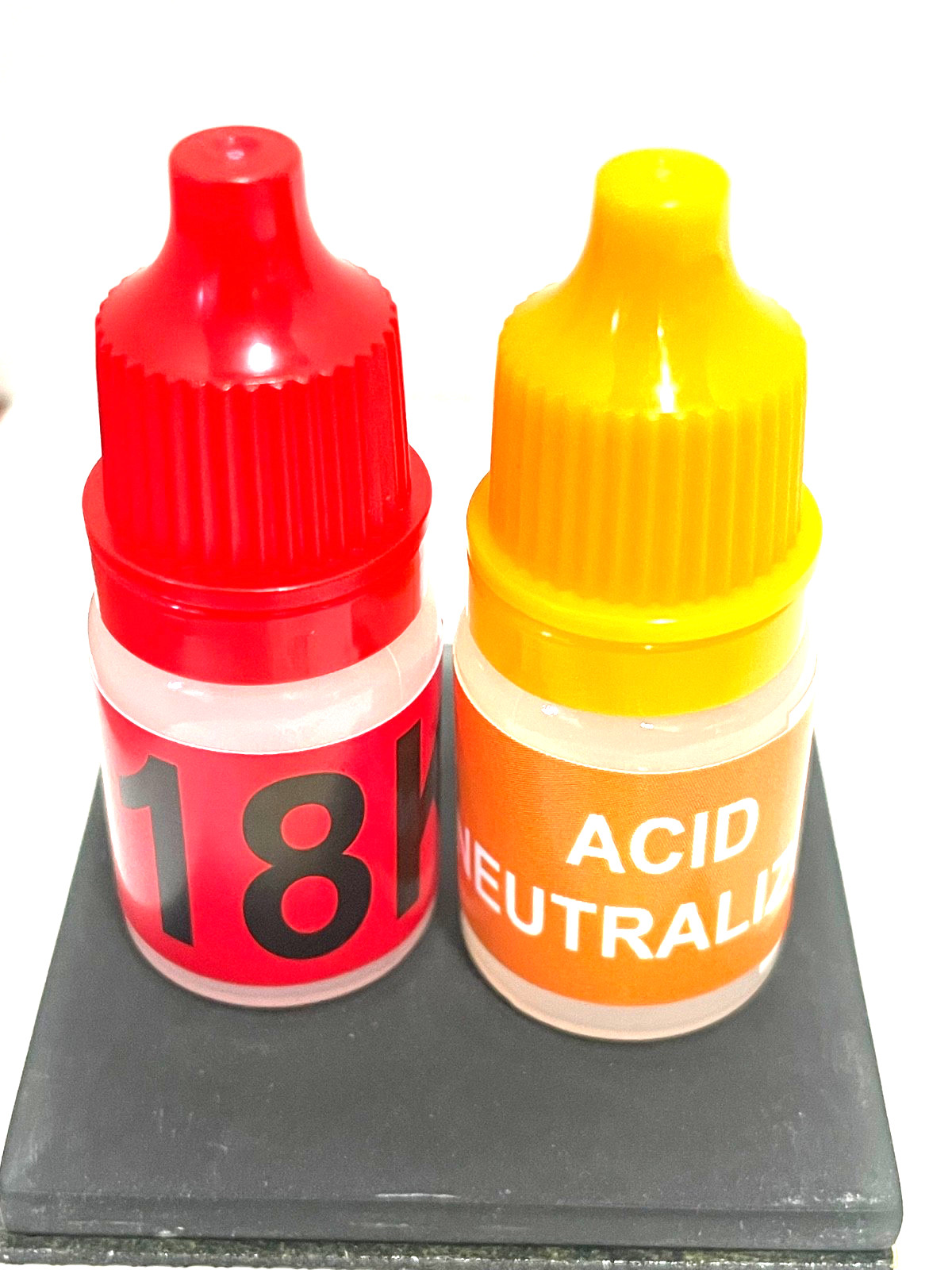 Gold Testing Acids 10K 14K 18K 22K , Platinum, Silver Test , Acid Neutralizer