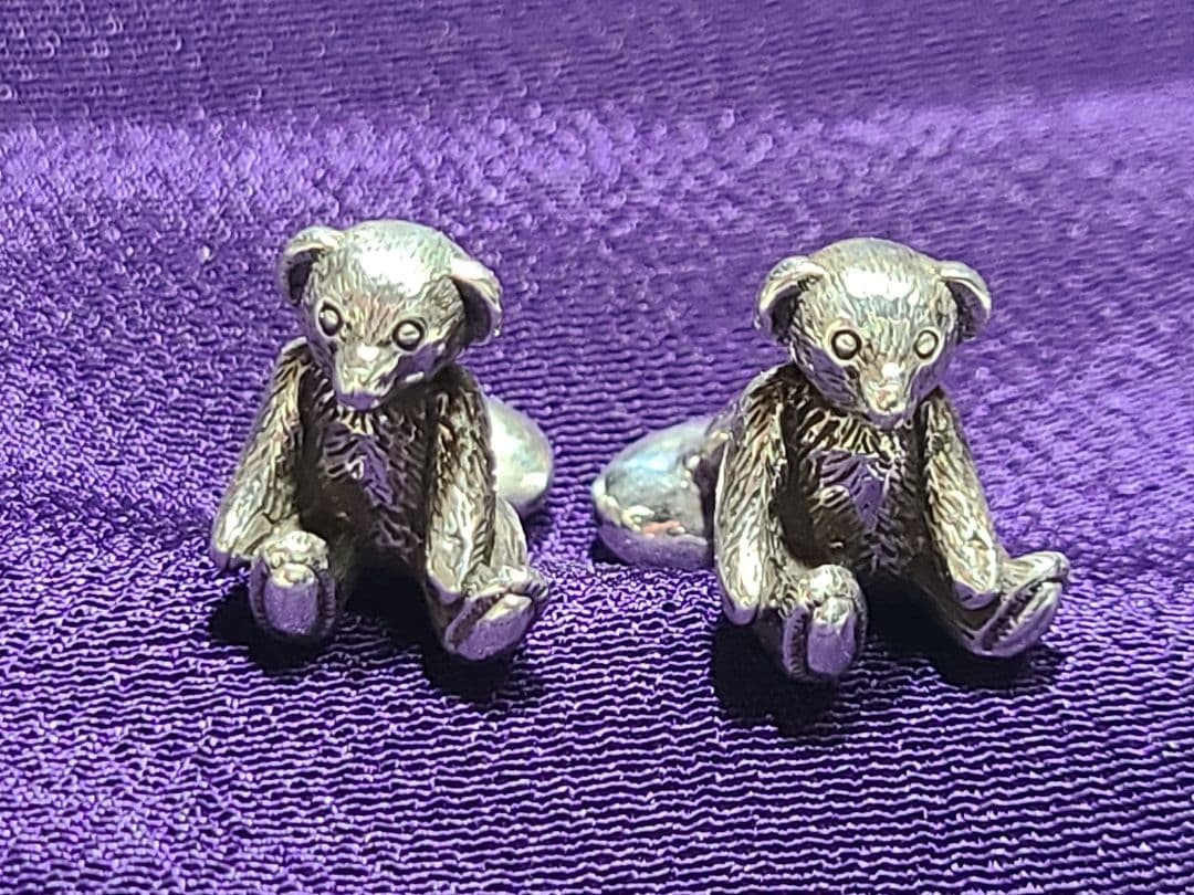 Ralph Lauren Polo Bear Cufflinks Silver 925 Vintage 14g in Bag