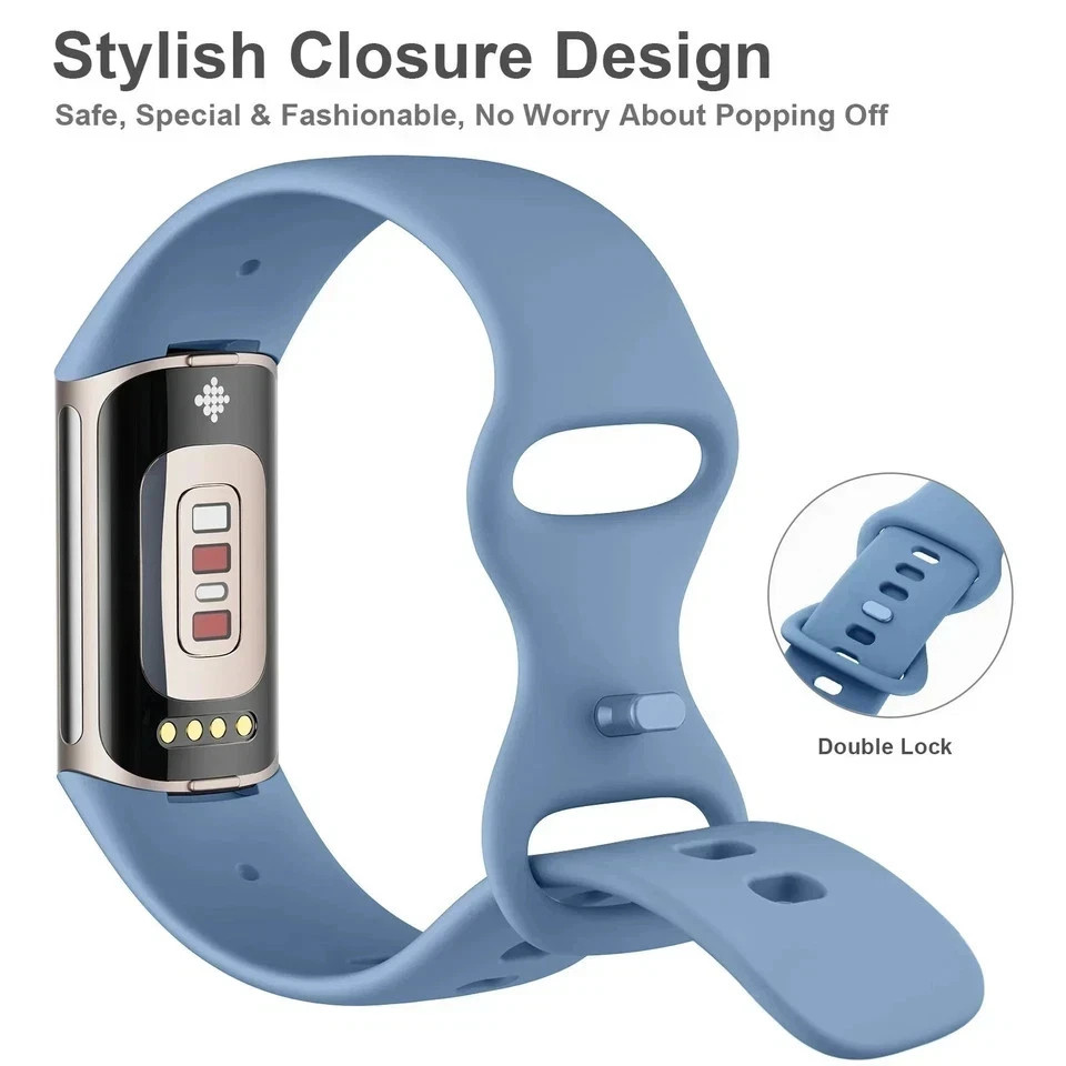 Smartwatch Band for Fitbit Charge 5 6 Strap Adjustable Watchband for Fitbit