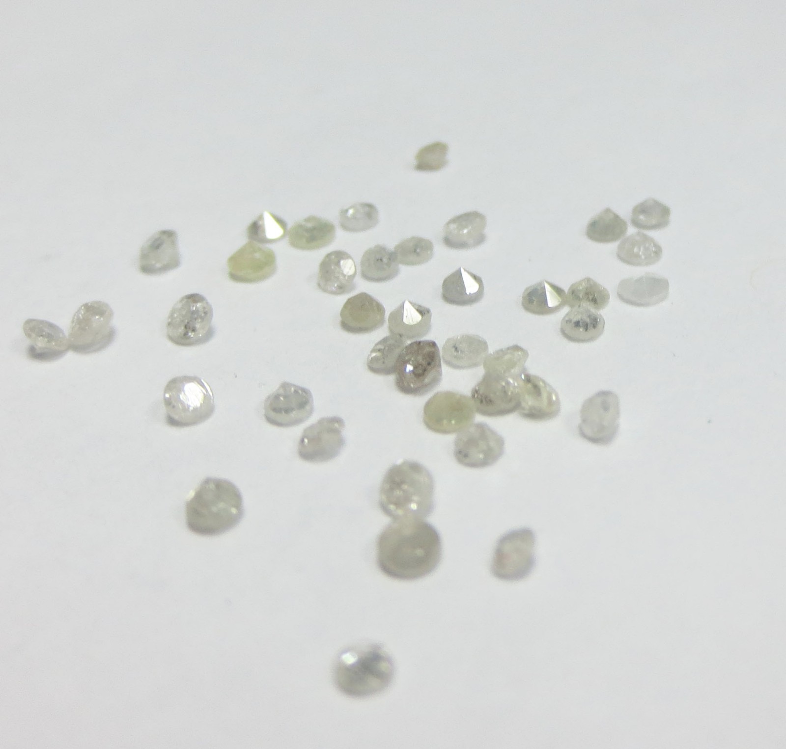 1 Carat Mixed White Round SINGLE CUT POLISHED Scrap Breakouts DIAMONDS