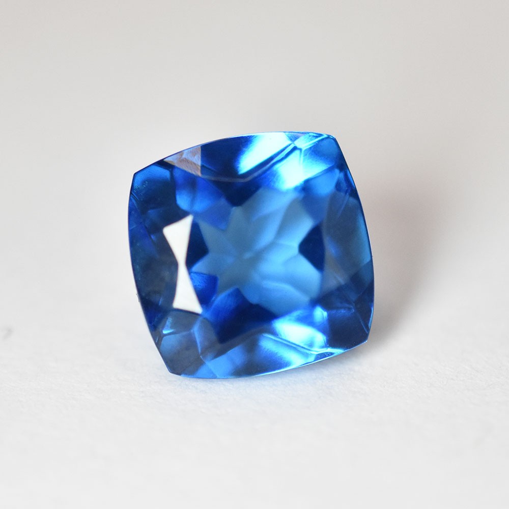 Sri Lanka Natural Blue Sapphire 10x10mm Square Cushion Cut Certified Gemstone