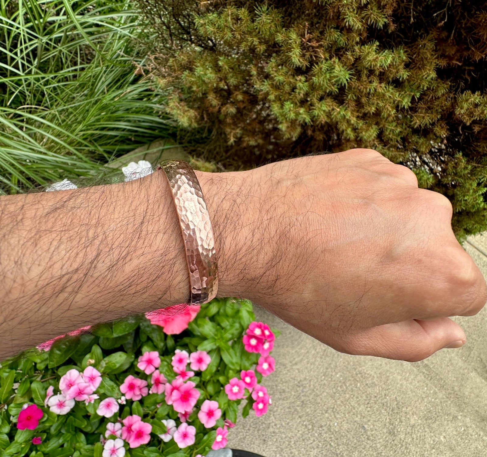 Hand Forged 100% Copper Bracelet – Solid High Gauge Pure Copper Healing Jewelry
