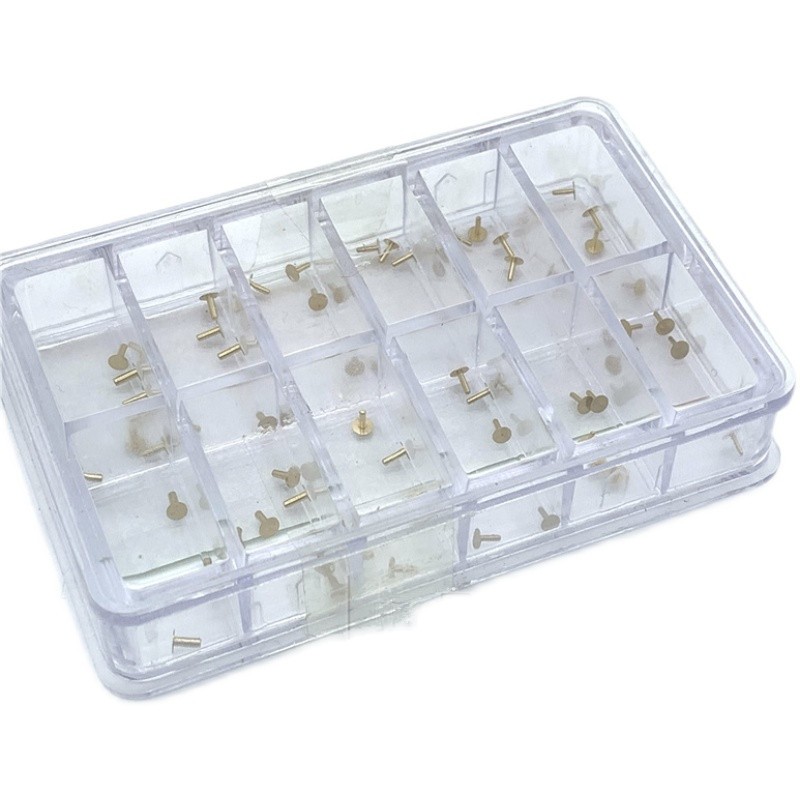 60Pack 12-Size 2.5mm Assorted Watch Dial Feet Set Movement Welding Tool No. 4052