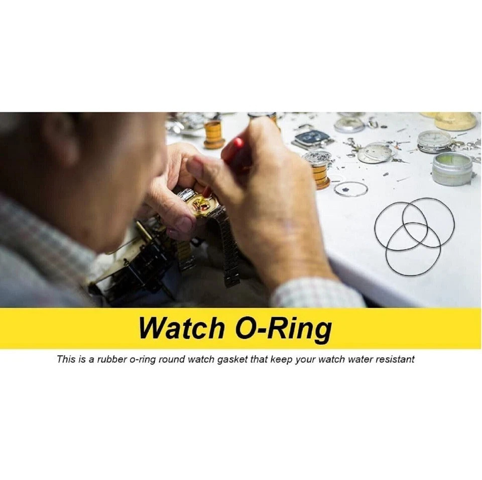 Rubber Watch Case Back O Ring Round Gasket 32mm – 33mm – 34mm Thick 0.7mm