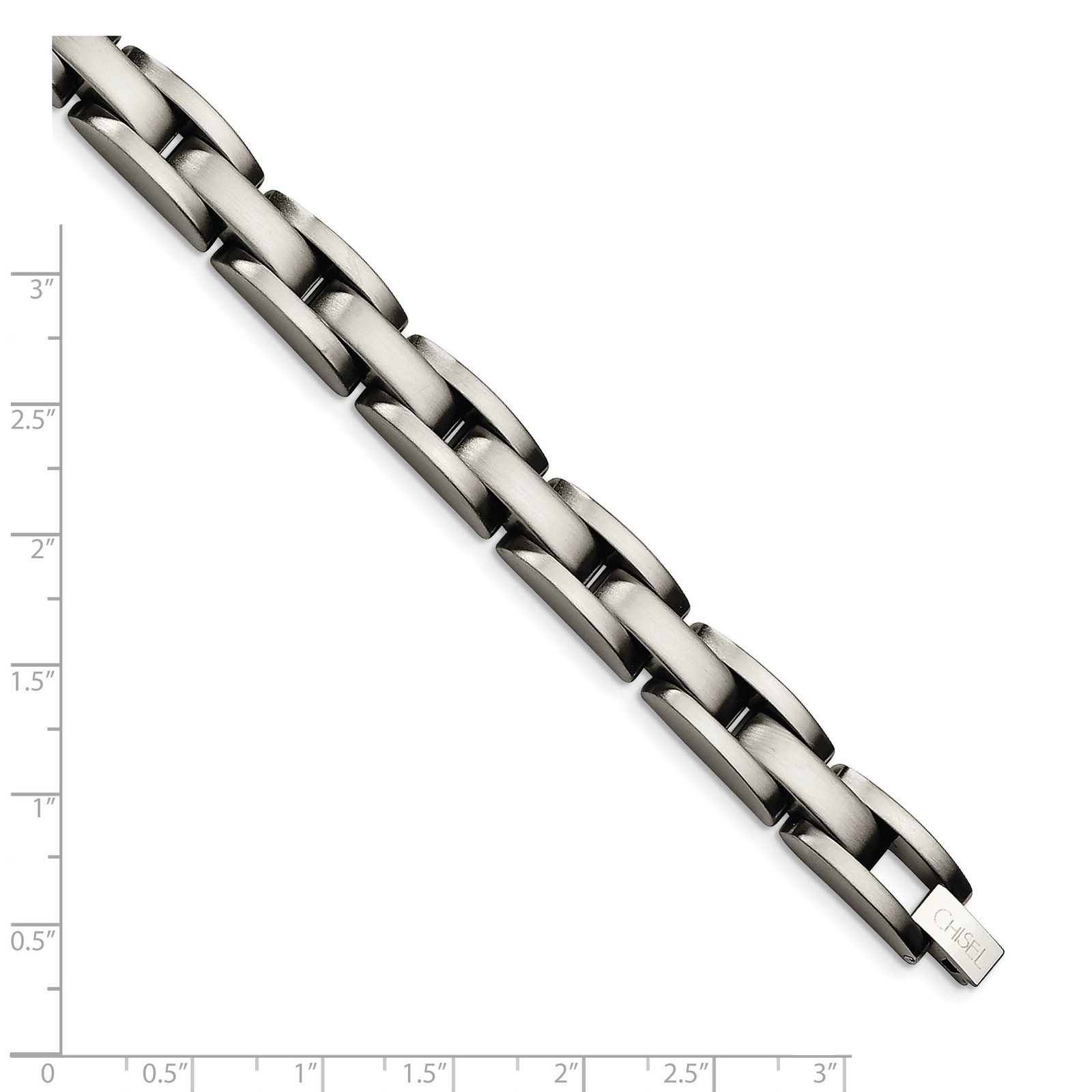Chisel Stainless Steel Brushed 8 inch Link Bracelet SRB118