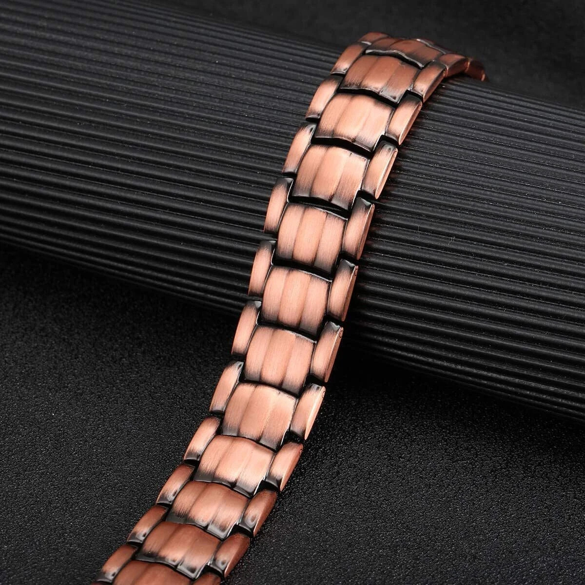 Men’s Bracelet Magnetic Therapy Arthritis Pain Relief Pure Solid Copper Bangle