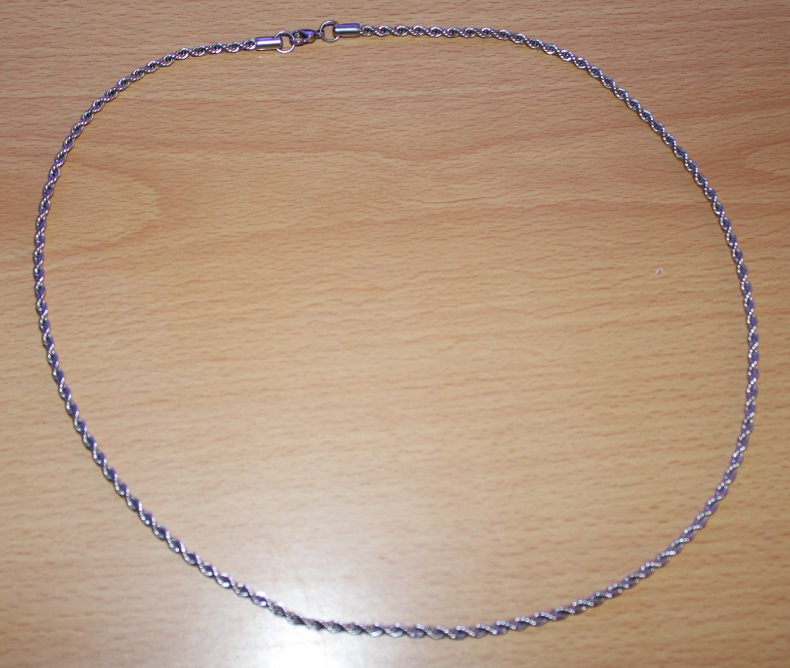 New Solid Stainless Steel 28.5″ Rope Chain Necklace 3.5 mm 25 Grams Total Weight
