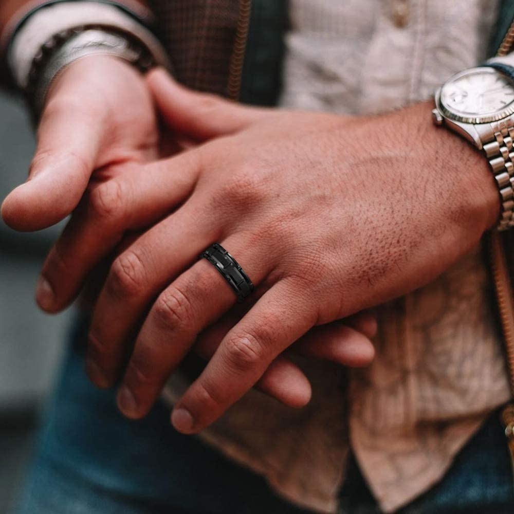 Tungsten Carbide Wedding Band Ring Brushed Silver Mens Jewelry Size 5-17 + Half