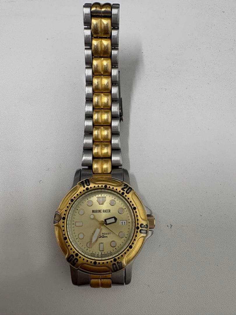 【From Japan】Working MARINE RACER watch, gold and silver combination, quartz