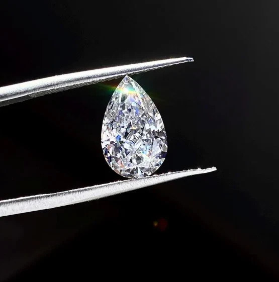 4.4 Carat IGL Certified Lab Grown CVD Diamond Pear Cut VVS1 Loose Gemstone 6DJF