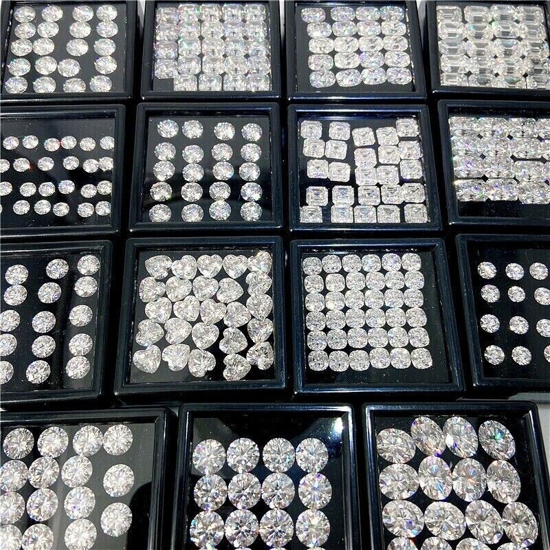 GRA Certified Loose Moissanite Radiant Cut Stones D VVS1 All Sizes