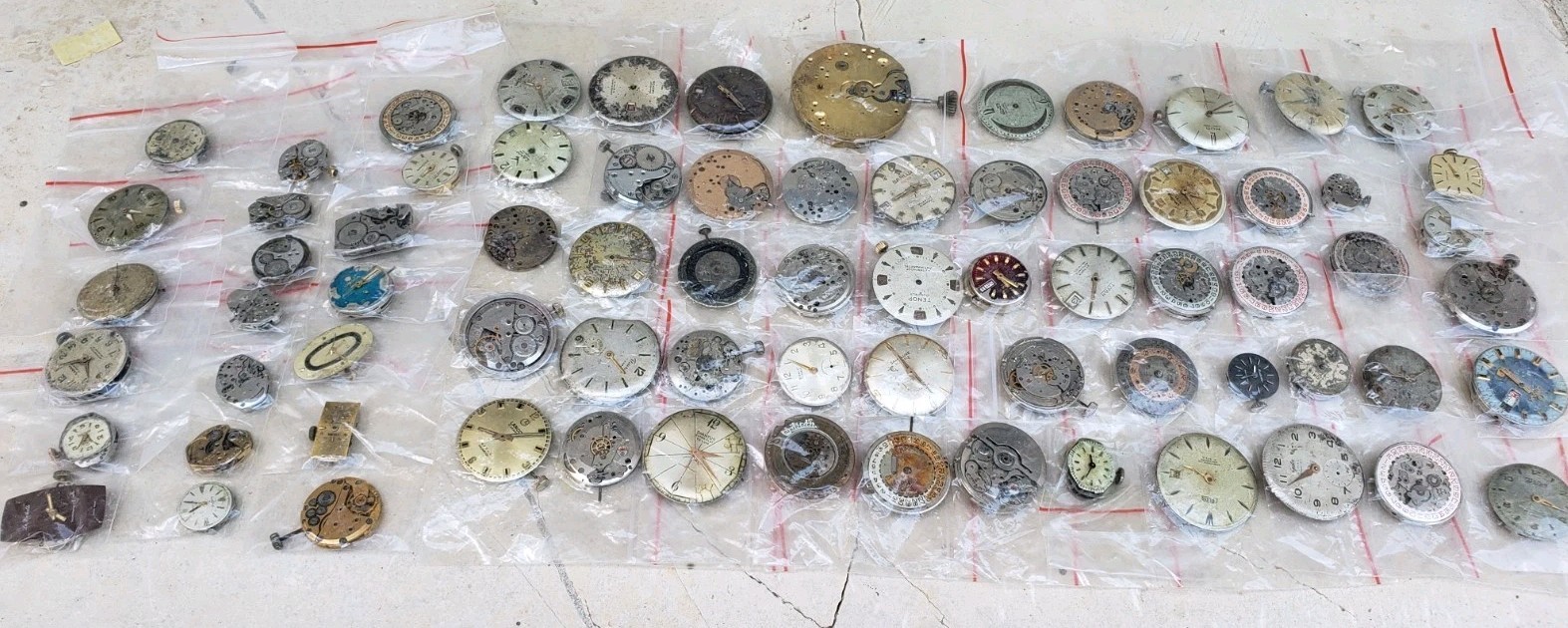 Antique Vintage Automatic Manual Wind Mixed Watch Movements- Lot Of 72 Movement