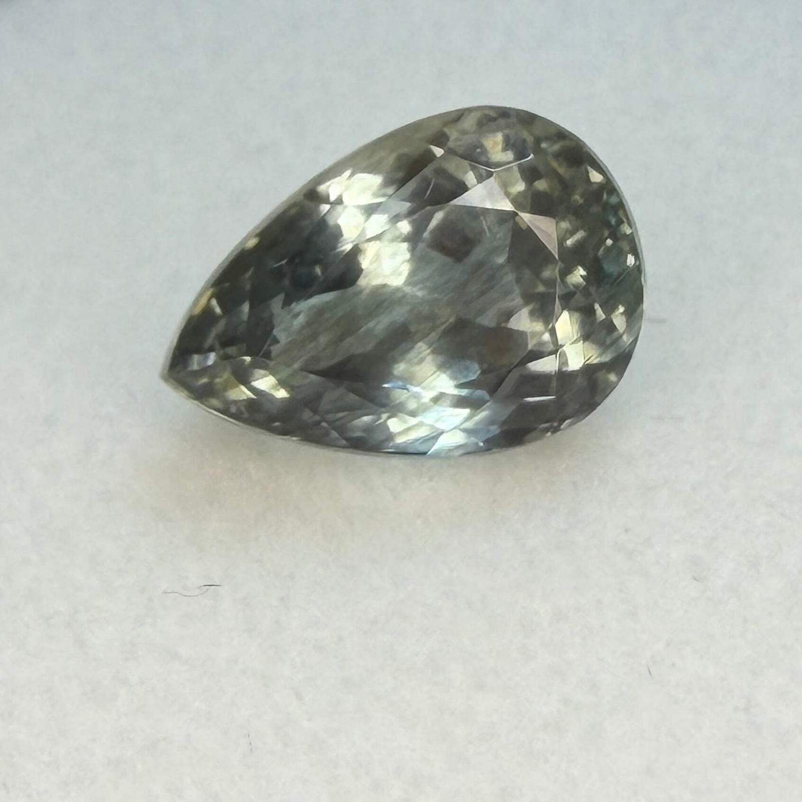 Moss Aquamarine, 11.5x8mm Pear Cut, 3.80 Carats