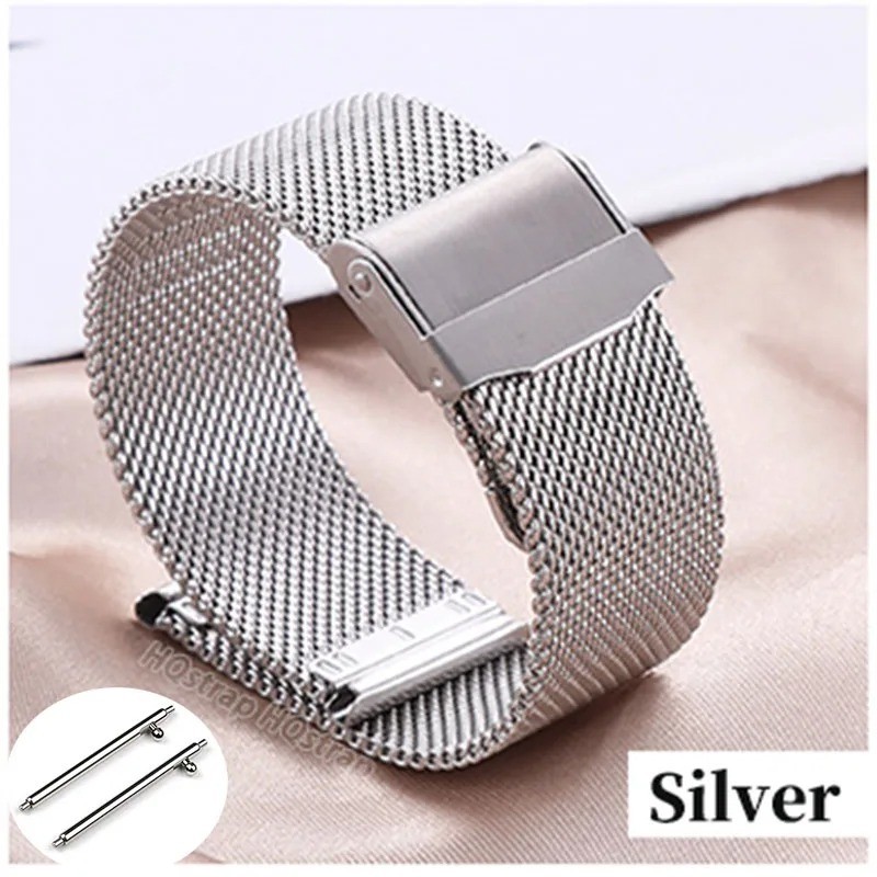 Rugged Milanese Mesh Stainless Steel Metal Watch Strap Band Quick Release12-24mm