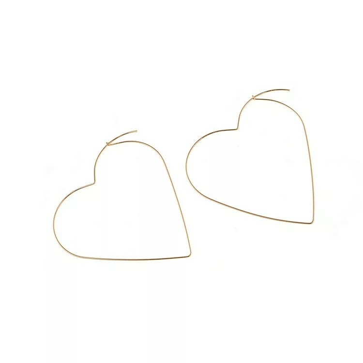 New Fashion Personality Exaggerated Tide Female Earrings Love Big Heart Beauty