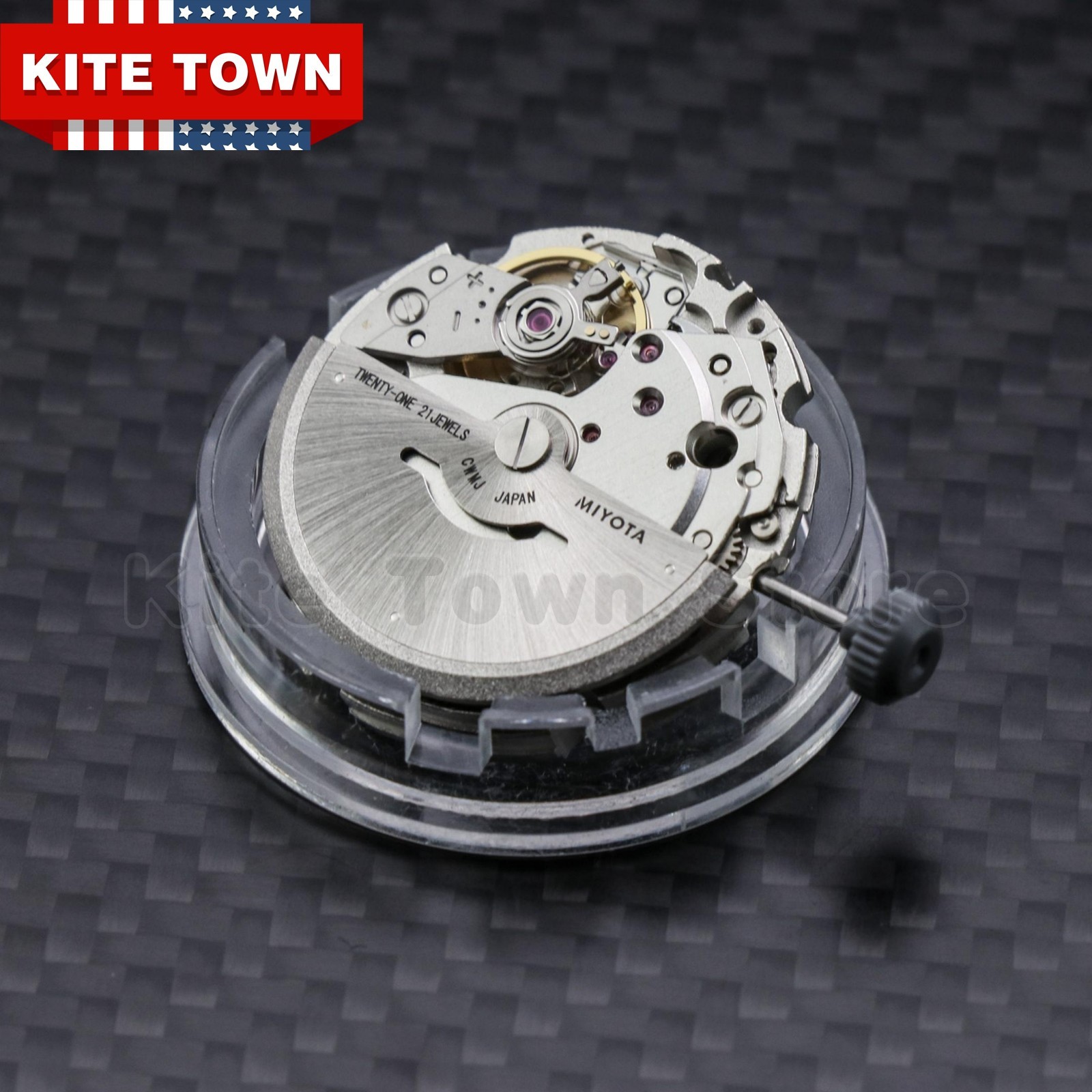 21 Jewels Automatic Movement For Miyota 8215/821A Date at 3:00 w/ Disc Wheel