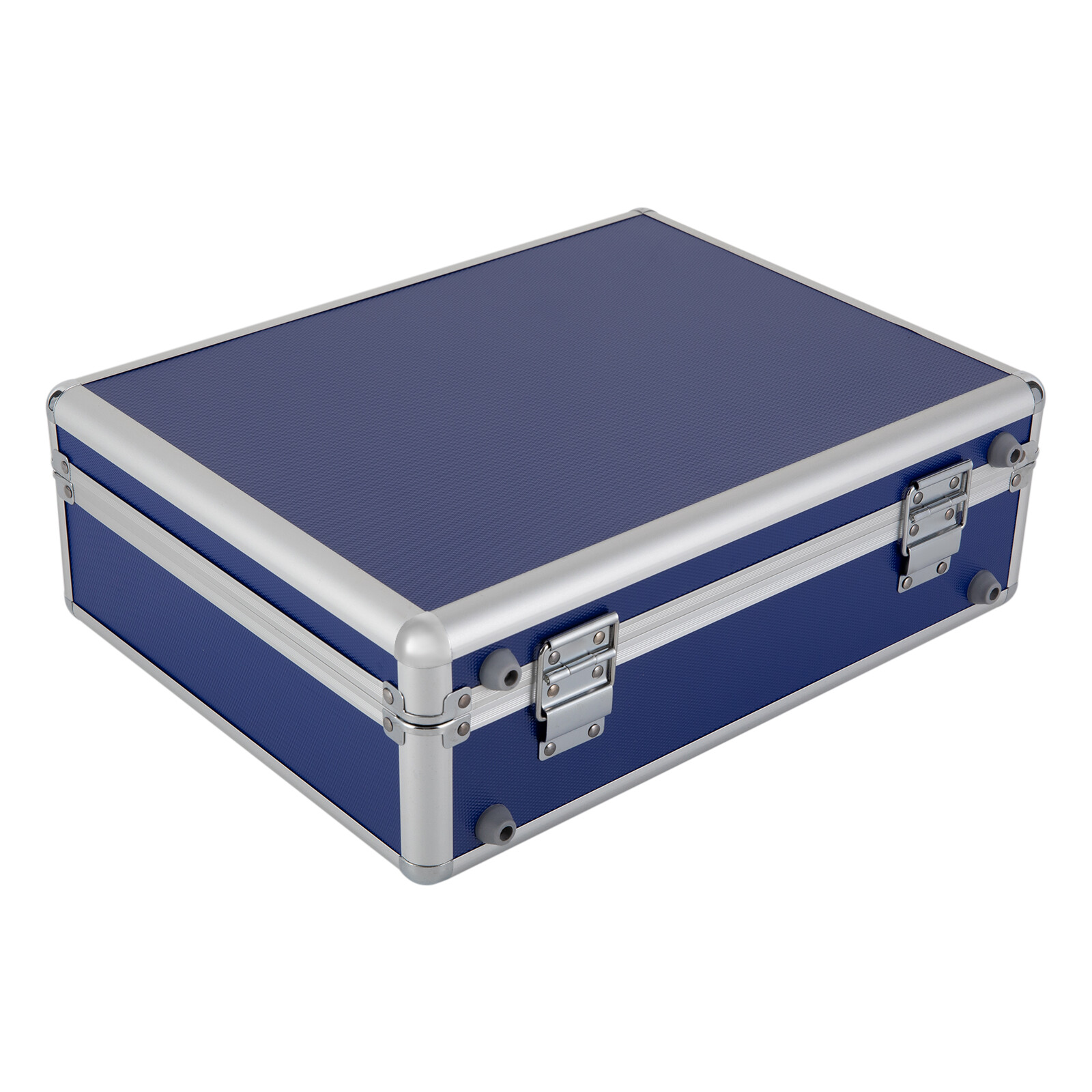 Blue 18-Slot Locking Watch Storage Case – Aluminum Alloy & ABS Briefcase