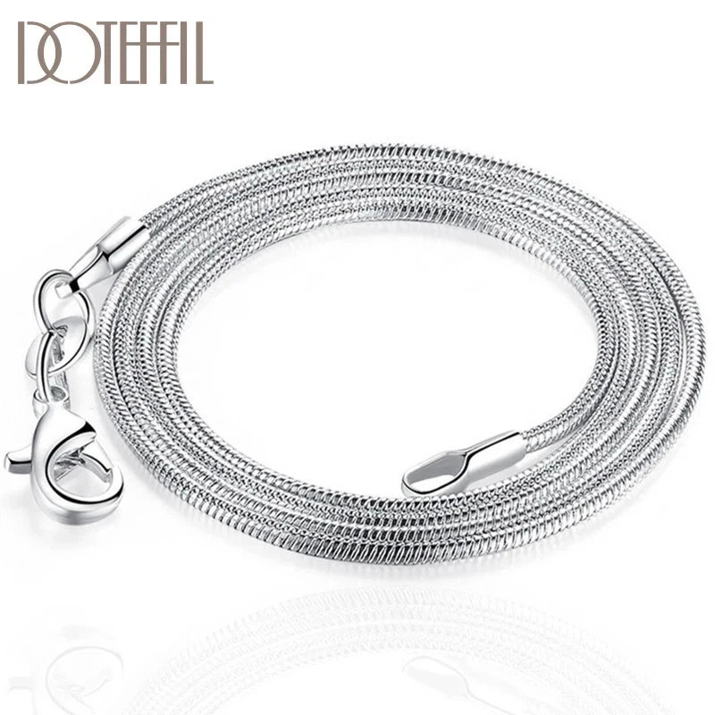 10pcs Hot Sale 925 Sterling Solid Silver 1mm Snake Chain Necklace Jewelry Gift