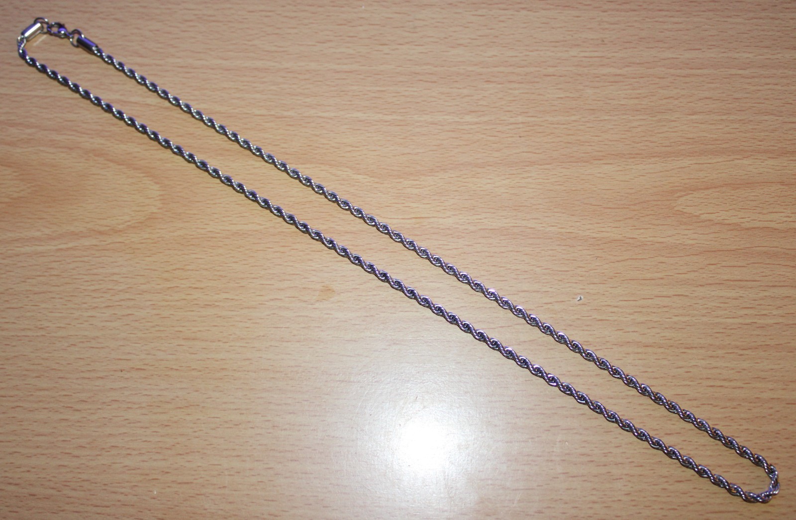 New Solid Stainless Steel 28.5″ Rope Chain Necklace 3.5 mm 25 Grams Total Weight