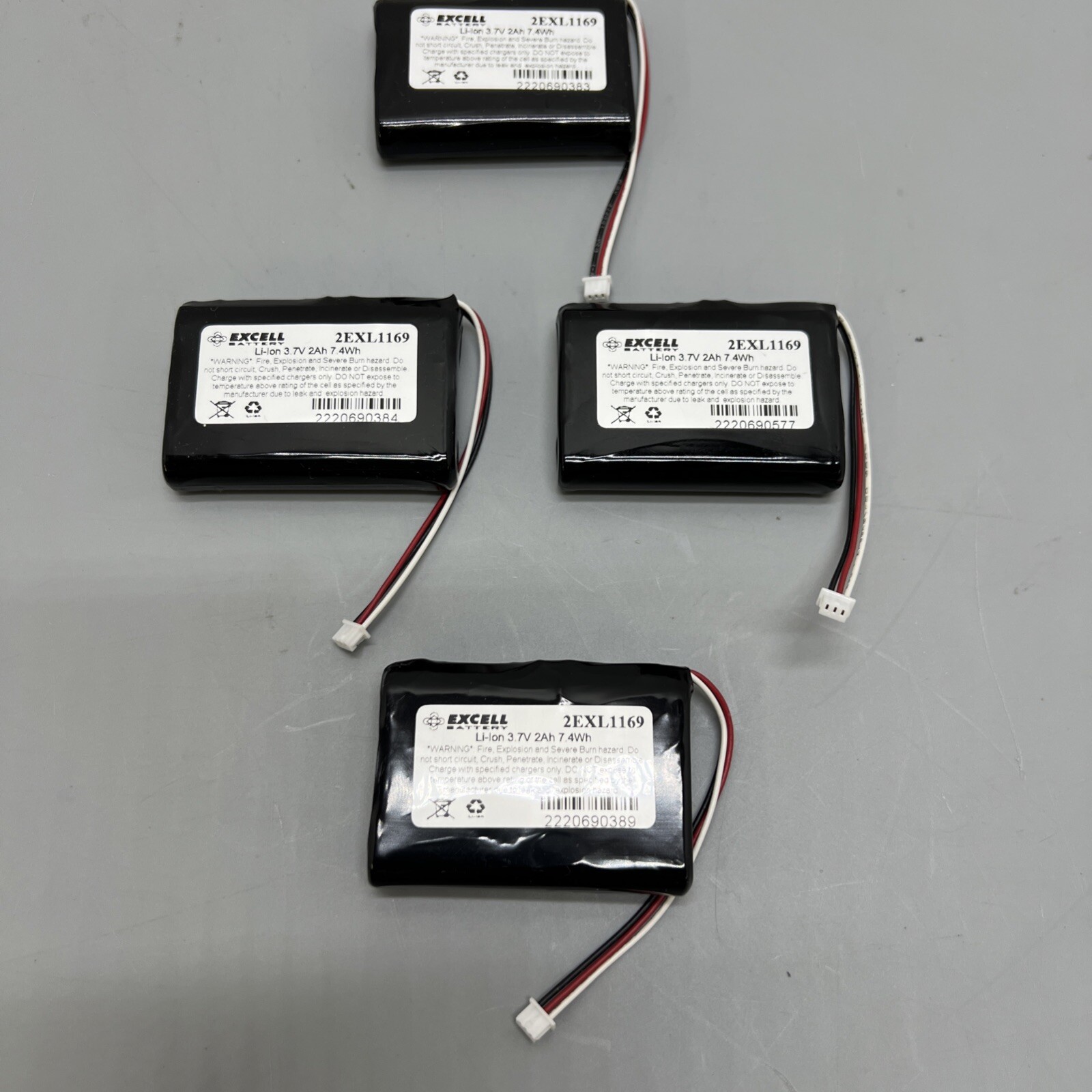 LOTS of Excell Battery Replacement 2exl1169 Li-ion 3.7V 2Ah 7.4Wh