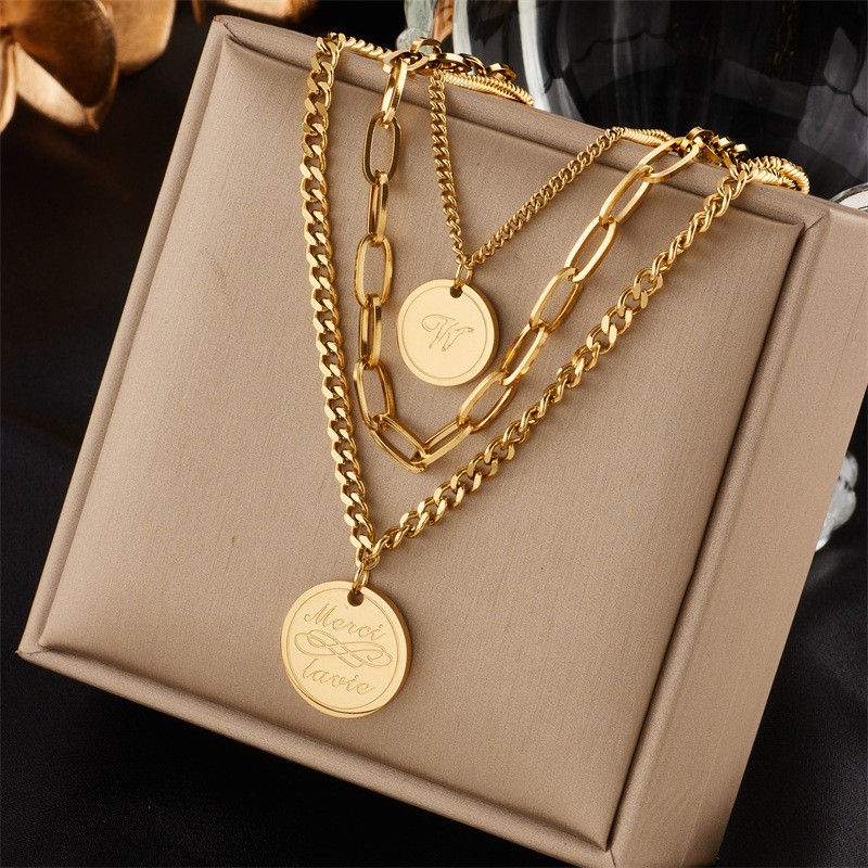Vintage Multi-Layer Fish Pendant Necklace