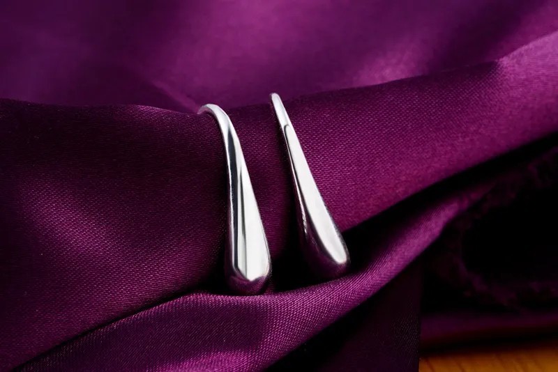 925 Sterling Silver Threader Drop Dangle Hook Earrings teardrop hanging