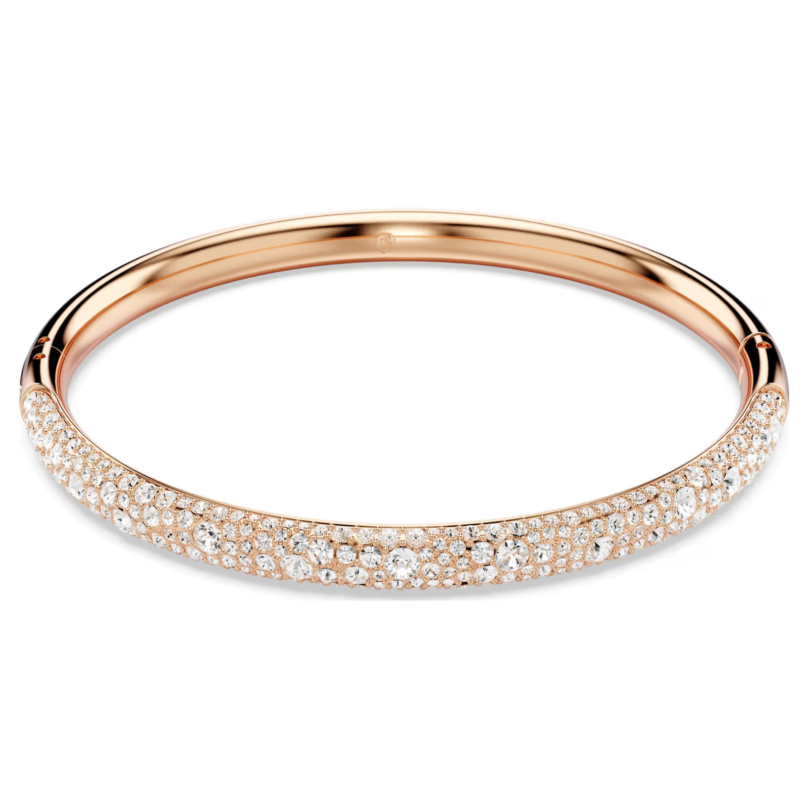 Sublima White Rose Gold Tone Plated Bangle Snow Pavé New