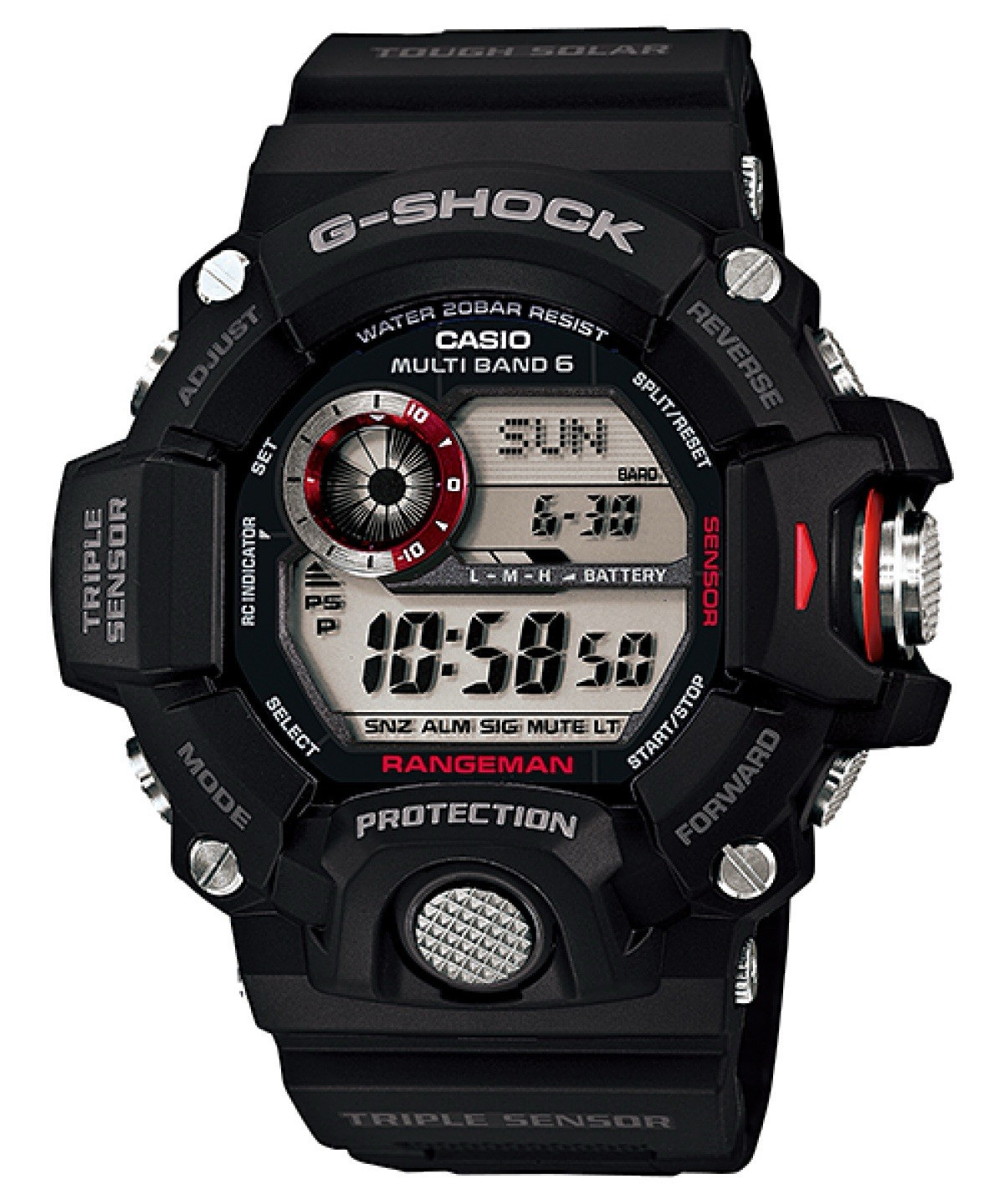 G-SHOCK Rangeman Tough Solar Multi Band 6 200m Digital Watch w/ Box & Manual