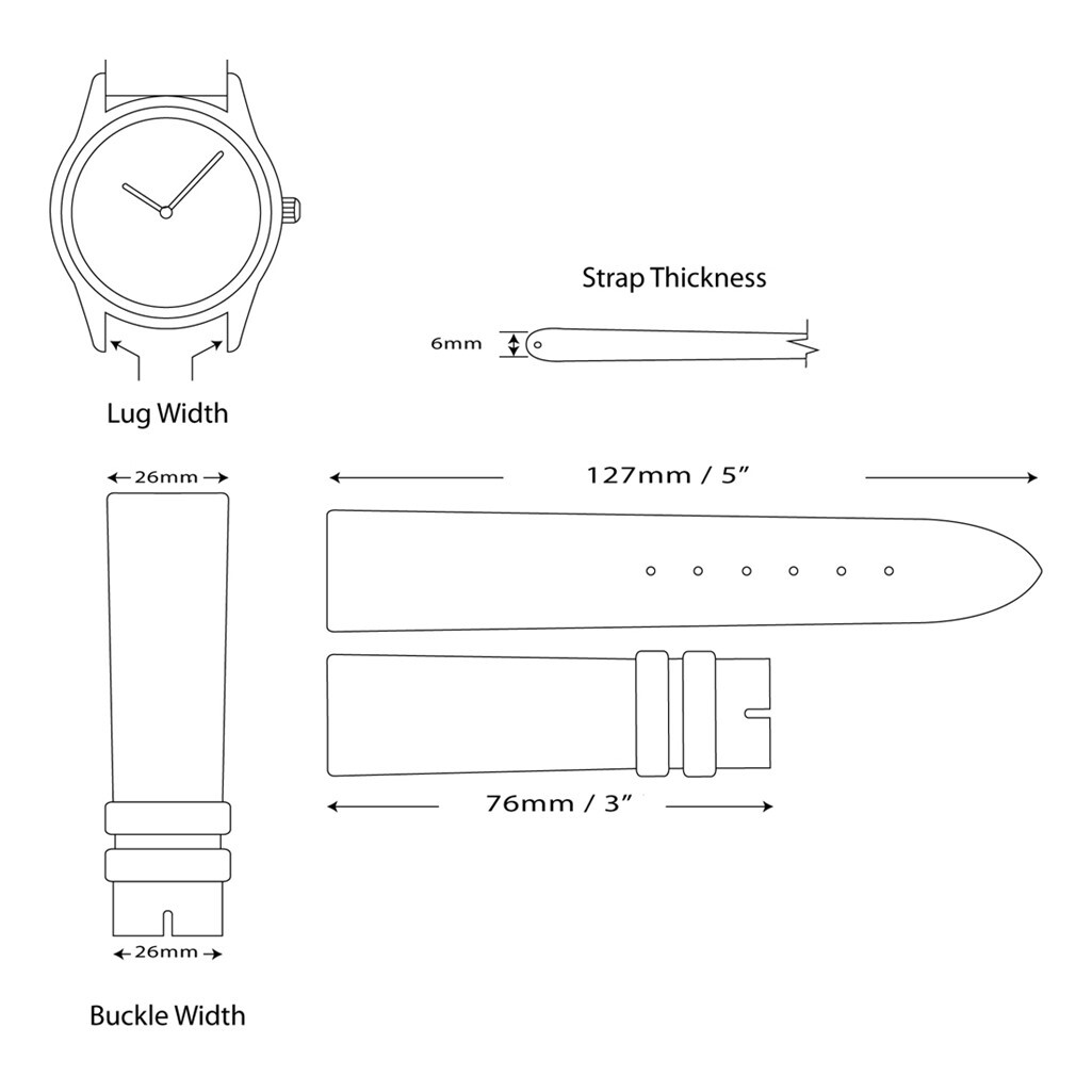 DeBeer 20mm Black Link Style Silicone Rubber Stainless Steel Buckle Watch Band