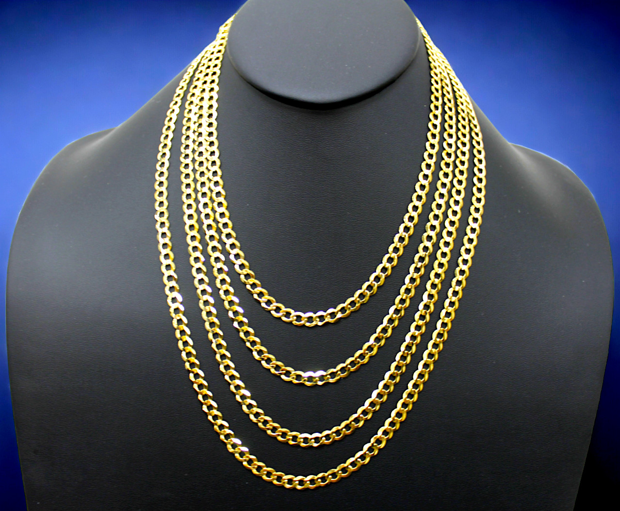 14K Yellow Gold SOLID Curb Cuban Chain Necklace Bracelet Real 1.5mm-14mm 7″-30″