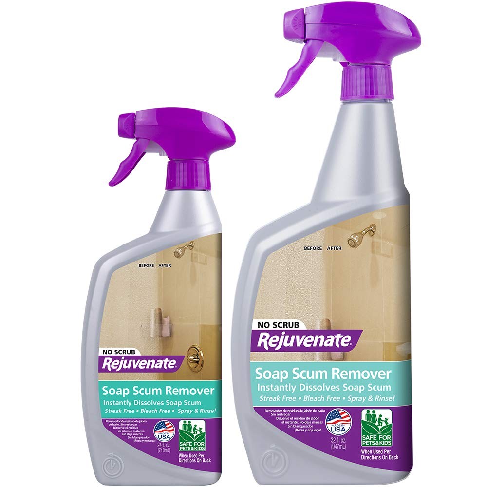 Rejuvenate Scrub Free Soap Scum Remover Non-Toxic 2 Piece Assortment
