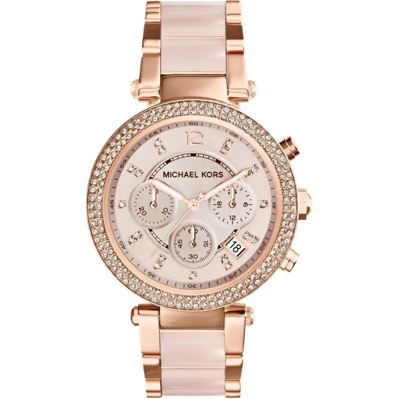 Michael Kors | Parker Blush Crystal | Rose Gold Dials | Ladies Watch MK5896