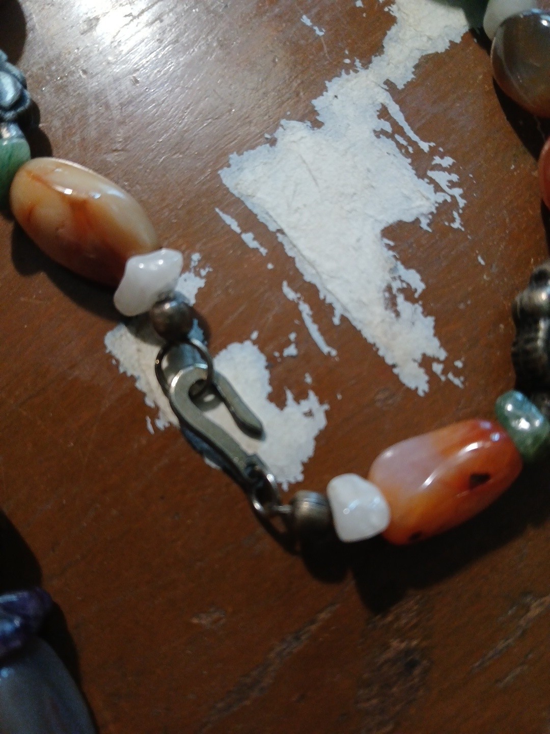 vintage Indian agate bohemian-style statement necklace 1970s To 1980s