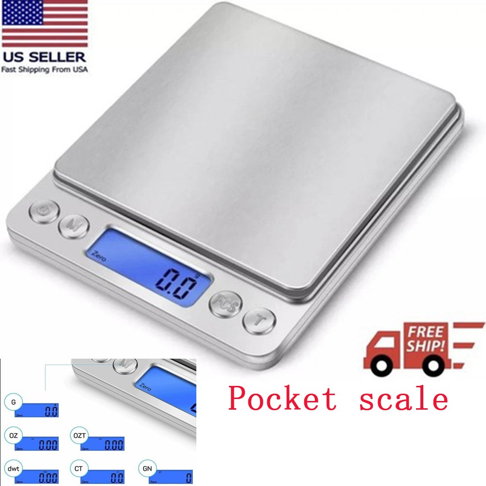 High Digital Scale 0.1g Kitchen Food Gram Scale Electronic Weight Pocket Size US