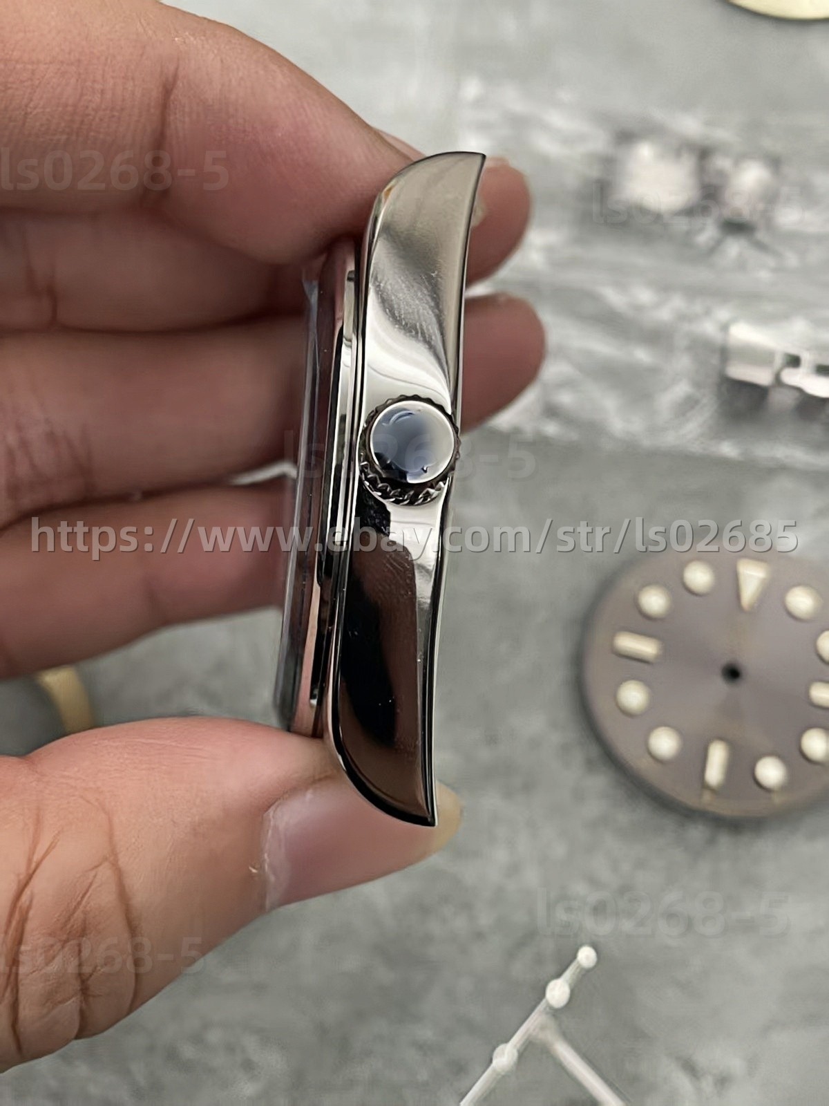 DIY SET for 2824 39MM watch case + dial + hands + Strap sapphire