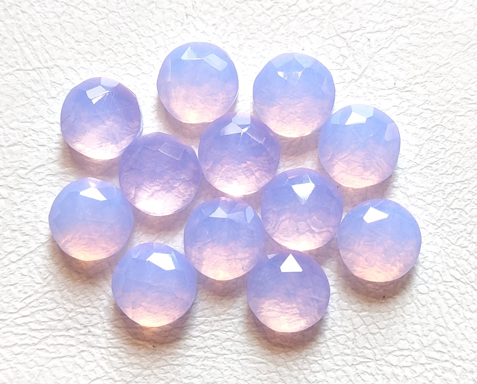 Adorable Lavender Quartz Rose Cut Round Shape Gemstone Cabochon, Loose Gemstone