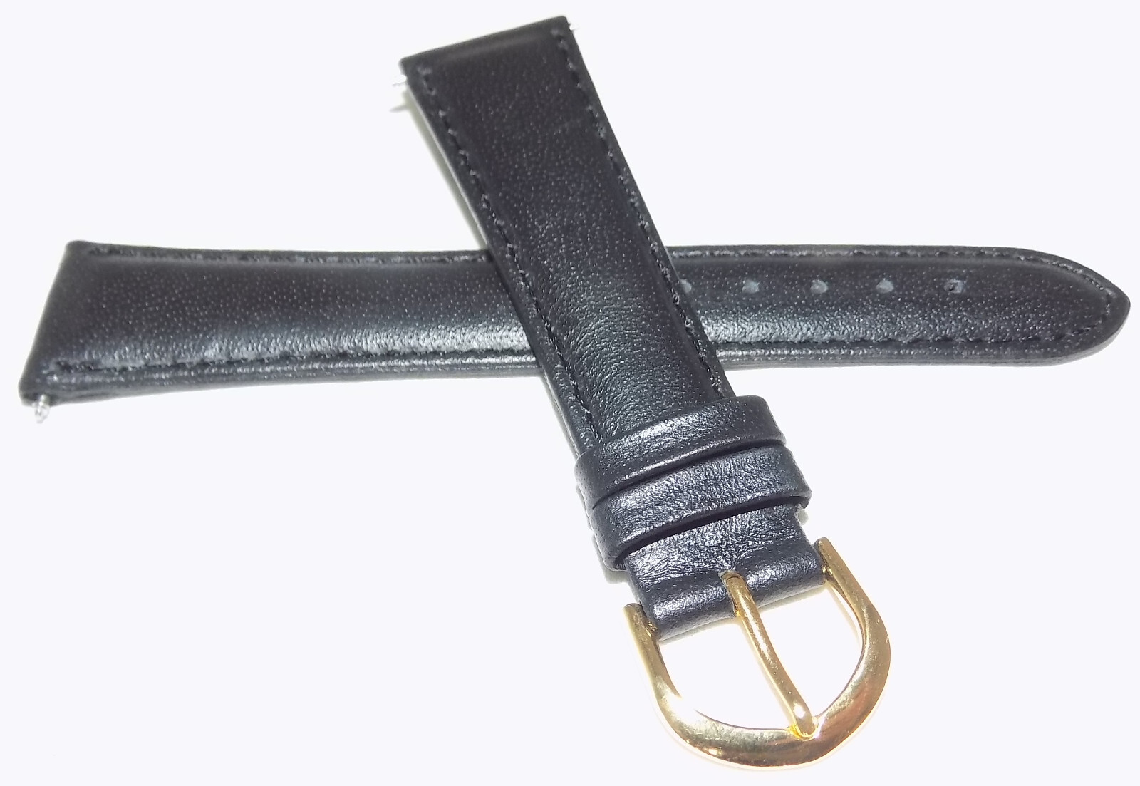 Timex Black Padded Genuine Calf Leather Watch Band 20mm 7 13/16″ (199mm) Length