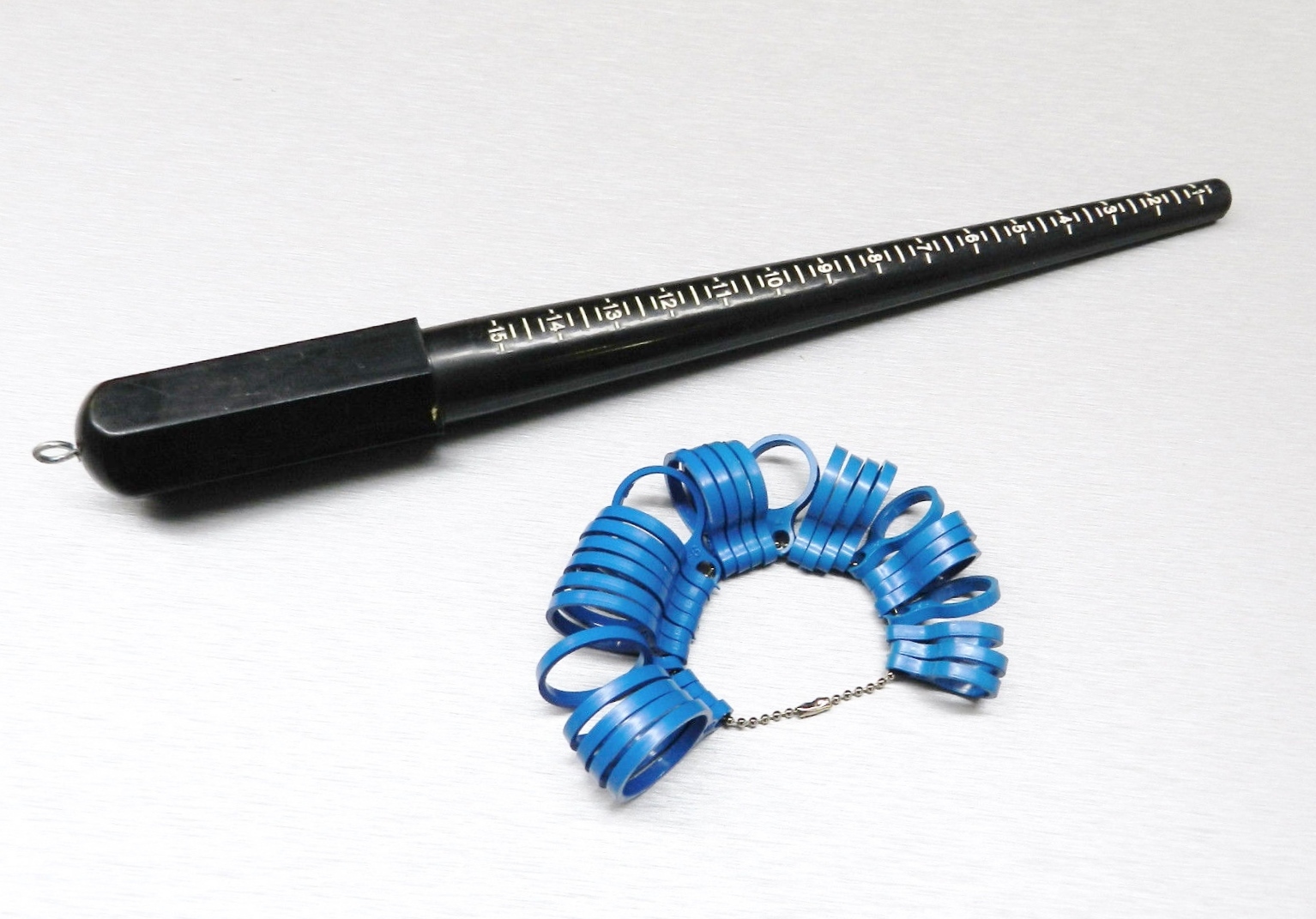 Ring Mandrel Size Stick & Finger Size Measuring Gauge 1-15 Plastic Jewelry Set