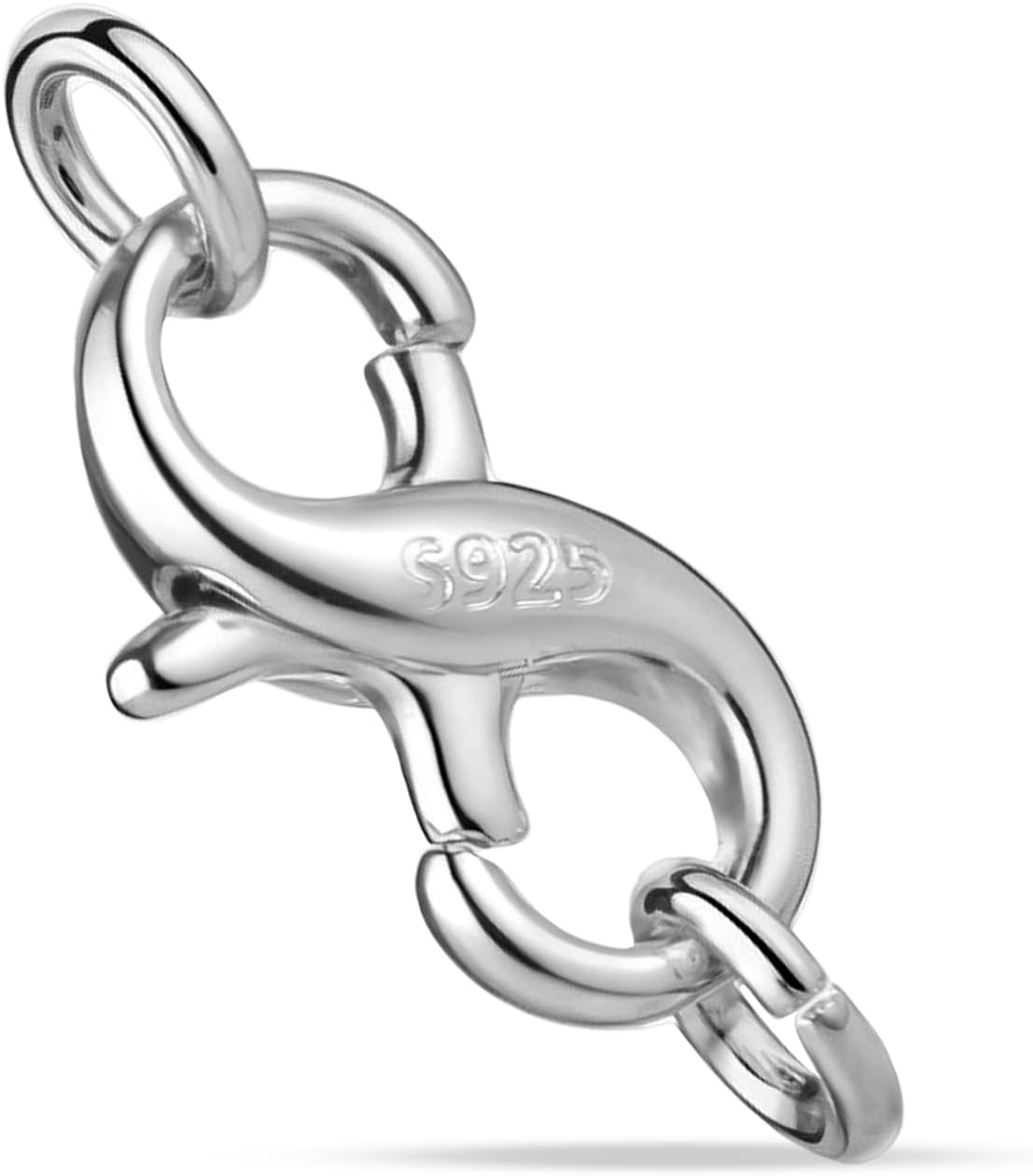 S925 Sterling Silver Double Opening Lobster Clasp, 1 Pcs Necklace Extender Clasp