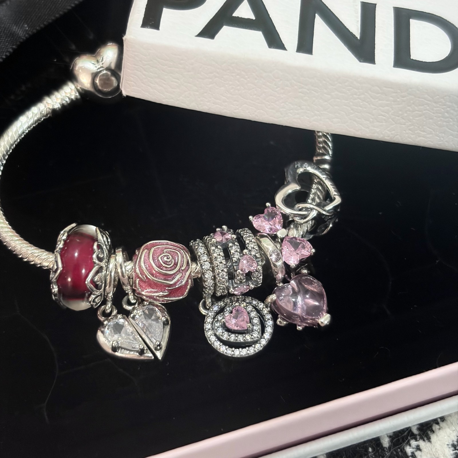 100% NEW PANDORA 925 Silver Splittable Mother & Daughter Dangle Charm, 792643C01