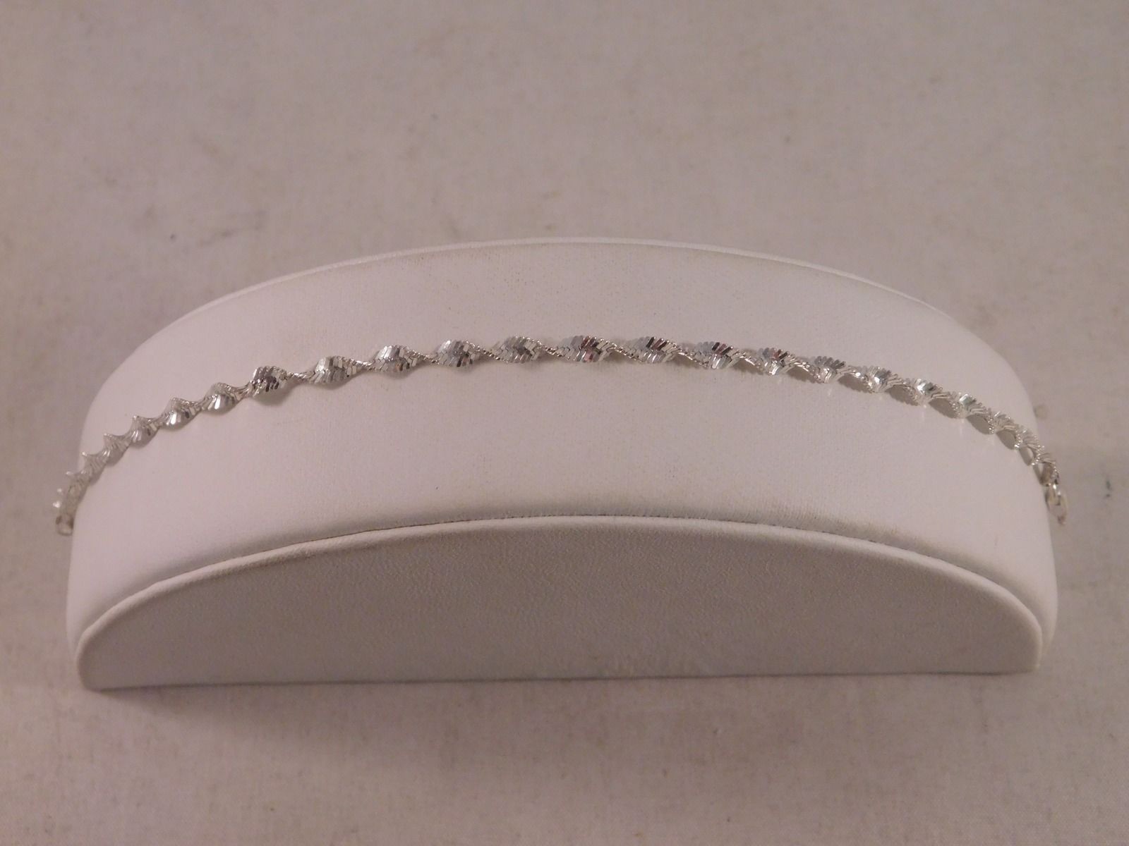 925 Sterling Silver 7” 2mm Singapore Bracelet~New