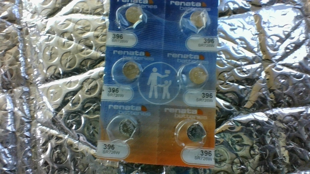 Renata (1) #396’s “Single button cell” .EXP date 11/2027.. Single (1) Button Cel