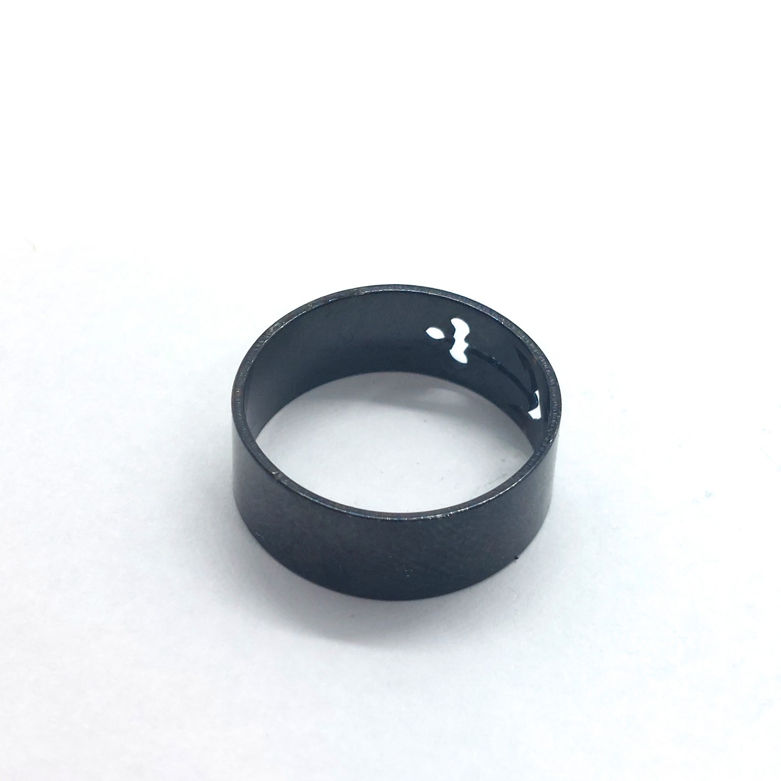 Black Anchor Band Ring Nautical Cutout Stainless Statement Sailor Ocean Unisex