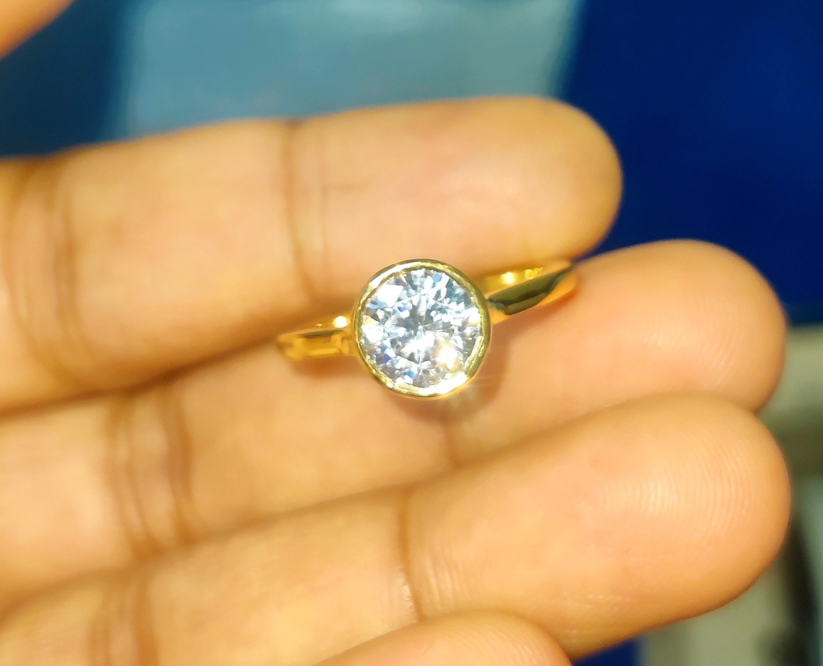 2Ct Round Lab Created Diamond Solitaire Engagement Ring 14K Yellow Gold Plated